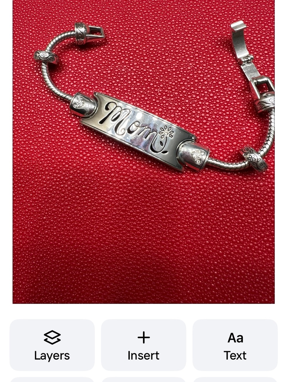 Brighton Silver 'Mom' Engraved ID Bracelet